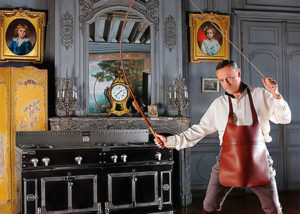 Photographe culinaire professionnelle, portrait d'Alain Passard pour les pianos Lacornue