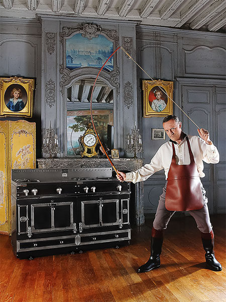 Photographie de piano de cuisine La Cornue pour publicité-communiqué dans la presse
